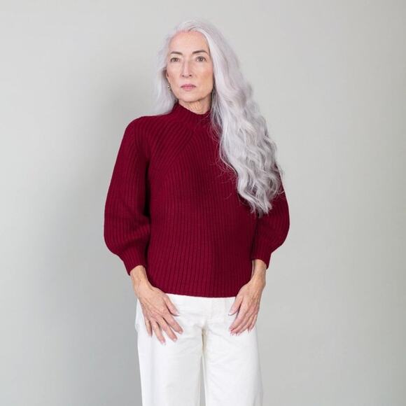 Apiece Apart Eco Nueva Merel Sweater in Chipotle Red - Picture 6 of 9